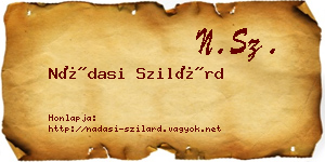 Nádasi Szilárd névjegykártya