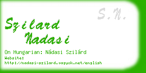 szilard nadasi business card